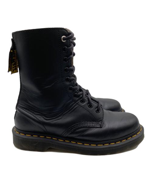 Dr.Martens Y's 10EYE（ドクターマーチンワイズテンアイ）Dr.Martens Y's 10EYE (ドクターマーチンワイズテンアイ) Y's (ワイズ) コラボバックジップレースアップブーツ ブラック サイズ:UK 6の古着・服飾アイテム
