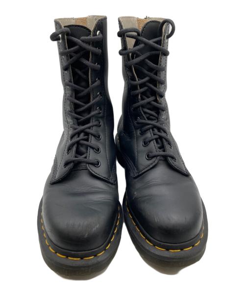 Dr.Martens Y's 10EYE（ドクターマーチンワイズテンアイ）Dr.Martens Y's 10EYE (ドクターマーチンワイズテンアイ) Y's (ワイズ) コラボバックジップレースアップブーツ ブラック サイズ:UK 6の古着・服飾アイテム