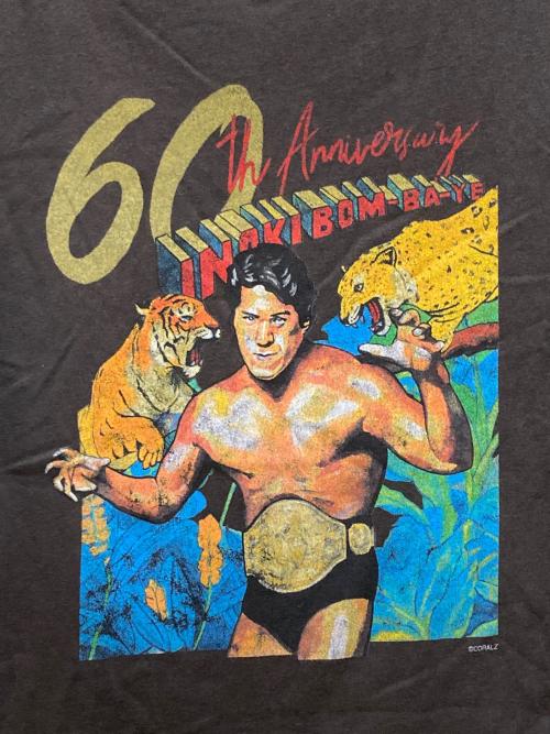 WAYP MUSIC（ウェイプ ミュージック）WAYP MUSIC (ウェイプ ミュージック) アントニオ猪木 60周年記念 Tシャツ グレー サイズ:Ｍの古着・服飾アイテム
