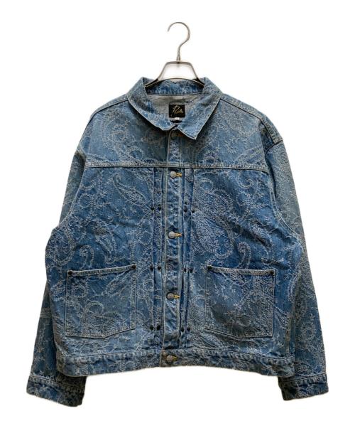 Needles（ニードルズ）Needles (ニードルズ) nubian (ヌビアン) コラボペイズリーデザインデニムジャケット インディゴ サイズ:Ｌの古着・服飾アイテム