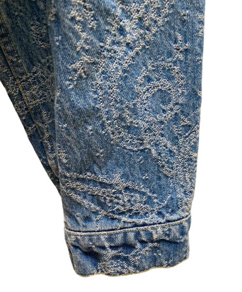 Needles（ニードルズ）Needles (ニードルズ) nubian (ヌビアン) コラボペイズリーデザインデニムジャケット インディゴ サイズ:Ｌの古着・服飾アイテム