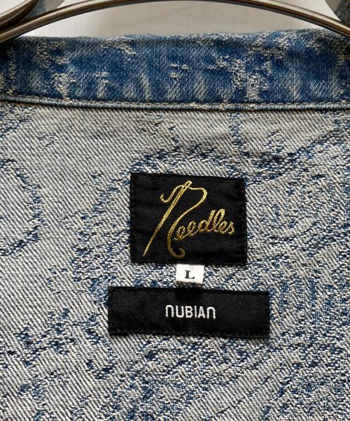 Needles（ニードルズ）Needles (ニードルズ) nubian (ヌビアン) コラボペイズリーデザインデニムジャケット インディゴ サイズ:Ｌの古着・服飾アイテム