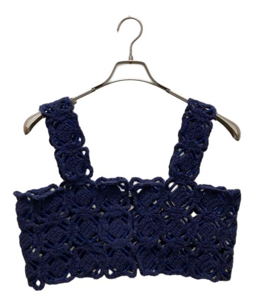 Rumche（ラムシェ）Rumche (ラムシェ) ORIGAMI ニットビスチェ ネイビー サイズ:ＦＲＥＥの古着・服飾アイテム
