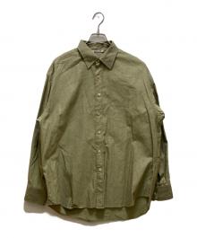 AURALEE（オーラリー）の古着「FINX OX CHAMBRAY SHIRTS」｜グリーン