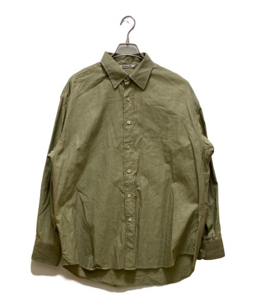AURALEE（オーラリー）AURALEE (オーラリー) FINX OX CHAMBRAY SHIRTS グリーン サイズ:３の古着・服飾アイテム