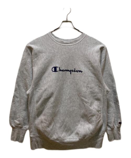 Champion REVERSE WEAVE（チャンピオン リバース ウィーブ）Champion REVERSE WEAVE (チャンピオン リバース ウィーブ) ロゴプリントリバースウィーブスウェット グレー サイズ:ＸＬの古着・服飾アイテム
