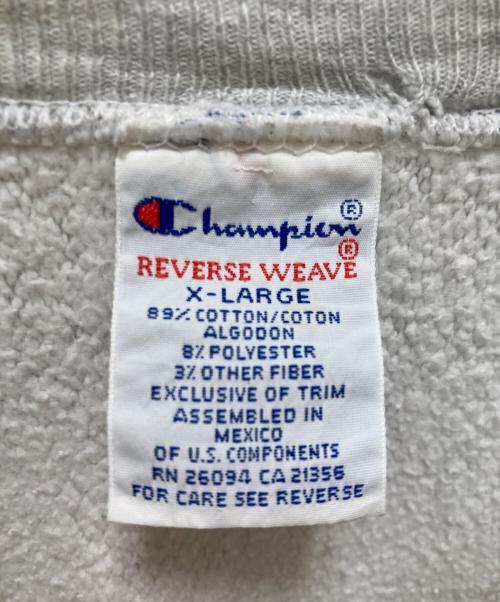 Champion REVERSE WEAVE（チャンピオン リバース ウィーブ）Champion REVERSE WEAVE (チャンピオン リバース ウィーブ) ロゴプリントリバースウィーブスウェット グレー サイズ:ＸＬの古着・服飾アイテム