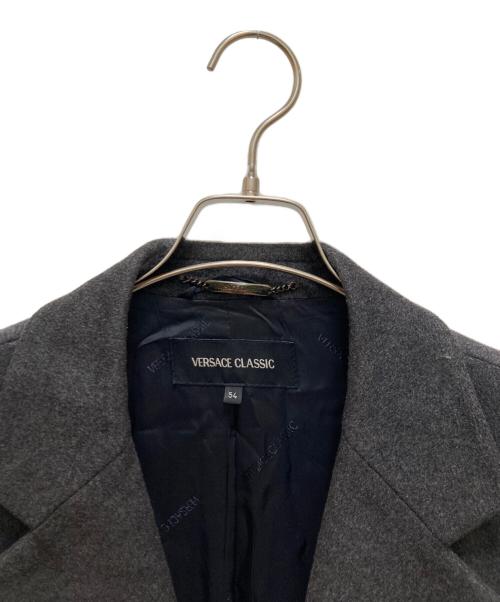 VERSACE CLASSIC（ヴェルサーチクラシック）VERSACE CLASSIC (ヴェルサーチクラシック) カシミヤ混ロングチェスターコート グレー サイズ:54の古着・服飾アイテム