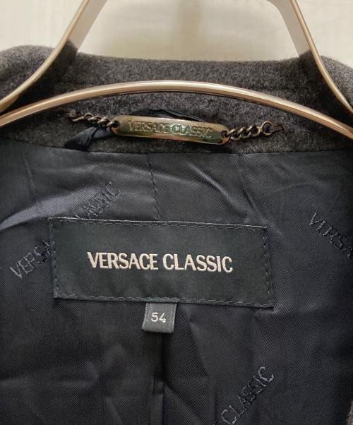 VERSACE CLASSIC（ヴェルサーチクラシック）VERSACE CLASSIC (ヴェルサーチクラシック) カシミヤ混ロングチェスターコート グレー サイズ:54の古着・服飾アイテム