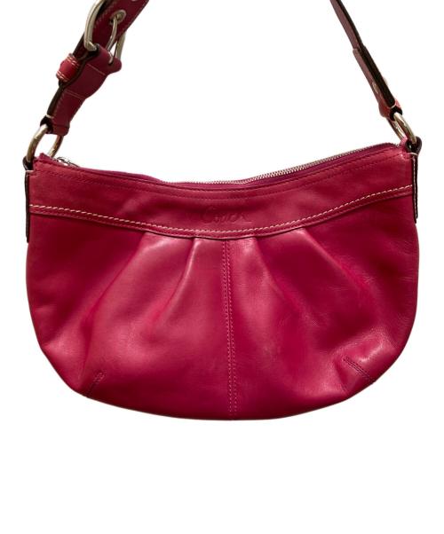 COACH（コーチ）COACH (コーチ) エルゴ レザーワンショルダーバッグ ピンクの古着・服飾アイテム