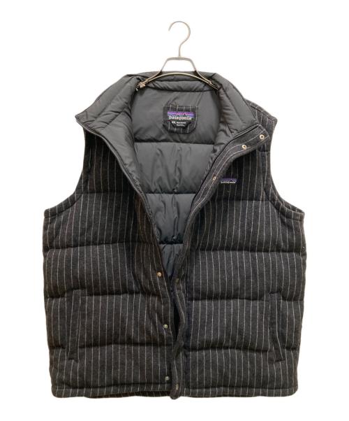 Patagonia（パタゴニア）Patagonia (パタゴニア) キルトアゲイン ストライプダウンベスト ブラック サイズ:xxlの古着・服飾アイテム