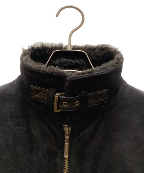 BURBERRY BLACK LABEL（バーバリーブラックレーベル）BURBERRY BLACK LABEL (バーバリーブラックレーベル) 裏ノバチェック スェードシングルライダースジャケット ブラック サイズ:Ｍの古着・服飾アイテム