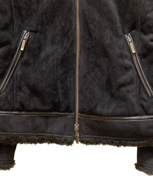 BURBERRY BLACK LABEL（バーバリーブラックレーベル）BURBERRY BLACK LABEL (バーバリーブラックレーベル) 裏ノバチェック スェードシングルライダースジャケット ブラック サイズ:Ｍの古着・服飾アイテム