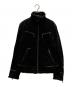 BURBERRY BLACK LABEL（バーバリーブラックレーベル）の古着「裏ノバチェック スェードシングルライダースジャケット」｜ブラック