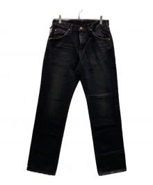 LEE（リー）の古着「AMERICAN RIDERS 101Z ストレートジーンズ」｜ブラウンオーバーダイ ユーズド