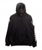 SUPREMEシュプリーム）の古着「サイドラインロゴ プルオーバーパーカー」｜ブラック