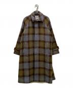 BEAMS BOY×Harris Tweedビームスボーイ×ハリスツイード）の古着「コラボ ハリスツイードバルマカンコート」｜オリーブ