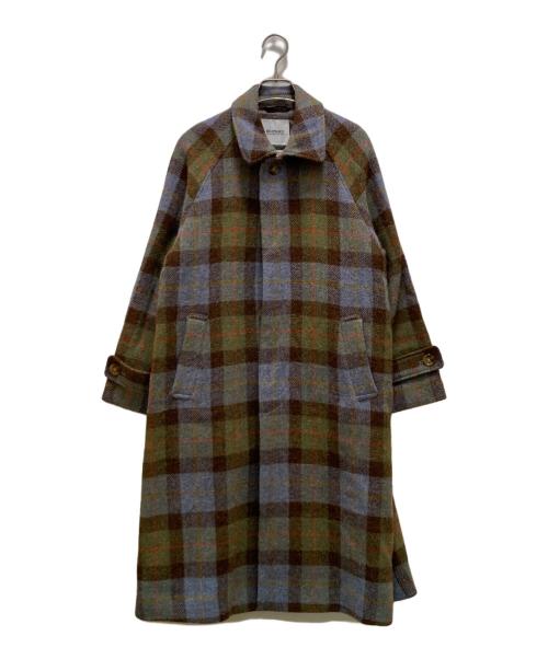 BEAMS BOY（ビームスボーイ）BEAMS BOY (ビームスボーイ) Harris Tweed (ハリスツイード) コラボ ハリスツイードバルマカンコート オリーブ サイズ:１の古着・服飾アイテム