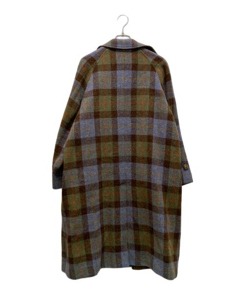 BEAMS BOY（ビームスボーイ）BEAMS BOY (ビームスボーイ) Harris Tweed (ハリスツイード) コラボ ハリスツイードバルマカンコート オリーブ サイズ:１の古着・服飾アイテム