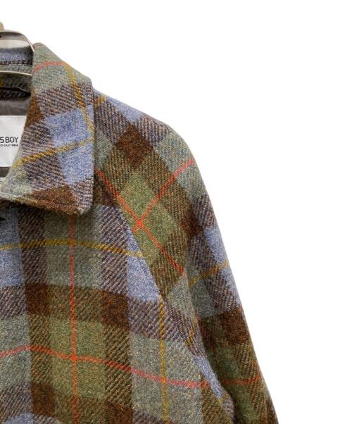 BEAMS BOY（ビームスボーイ）BEAMS BOY (ビームスボーイ) Harris Tweed (ハリスツイード) コラボ ハリスツイードバルマカンコート オリーブ サイズ:１の古着・服飾アイテム