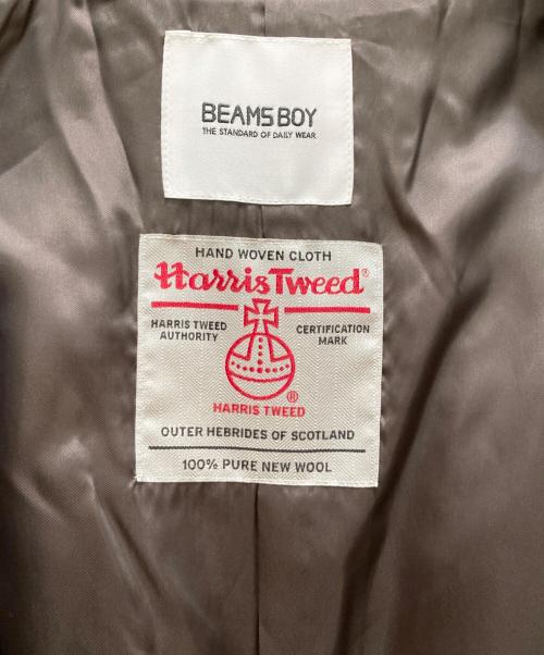 BEAMS BOY（ビームスボーイ）BEAMS BOY (ビームスボーイ) Harris Tweed (ハリスツイード) コラボ ハリスツイードバルマカンコート オリーブ サイズ:１の古着・服飾アイテム