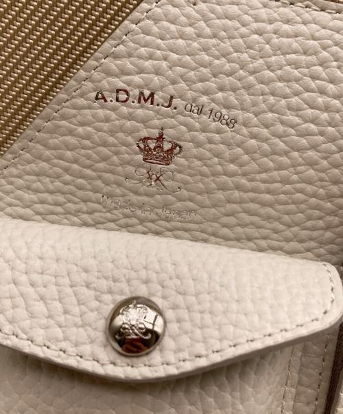 A.D.M.J.（エーディーエムジェイ）A.D.M.J. (エーディーエムジェイ) アウトポケット トートバッグ ベージュ×オレンジの古着・服飾アイテム