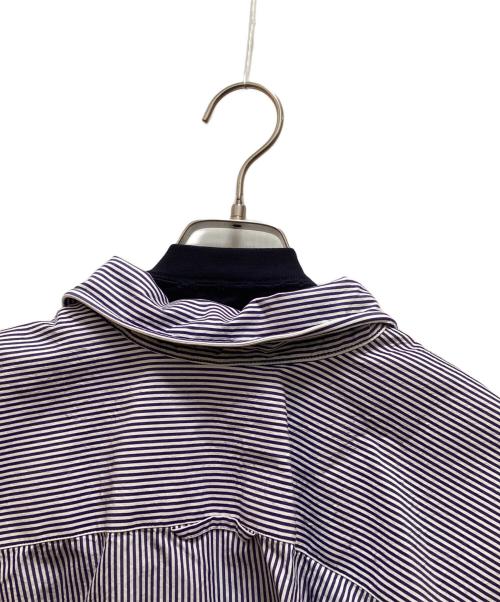 BALENCIAGA（バレンシアガ）BALENCIAGA (バレンシアガ) ストライプシャツドッキングカットソー ネイビー サイズ:1の古着・服飾アイテム