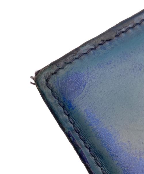 Berluti（ベルルッティ）Berluti (ベルルッティ) カリグラフィマネークリップ付きウオレット ブルーの古着・服飾アイテム