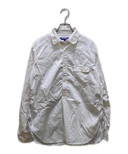 JUNYA WATANABE MAN（ジュンヤワタナベマン）JUNYA WATANABE MAN (ジュンヤワタナベマン) 背面切替ストライプシャツ ホワイト サイズ:Ｓの古着・服飾アイテム
