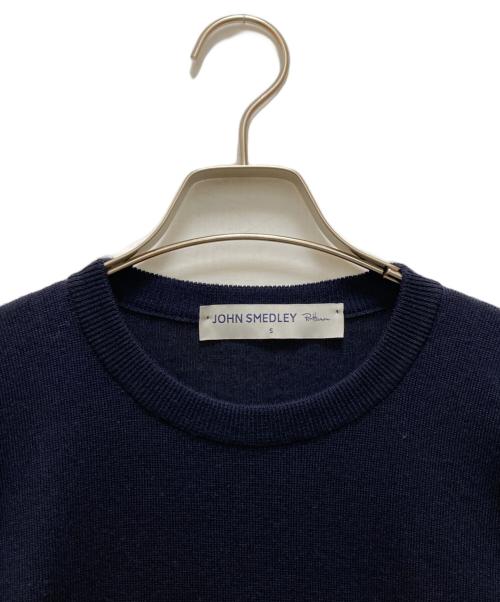 JOHN SMEDLEY（ジョンスメドレー）JOHN SMEDLEY (ジョンスメドレー) Ron Herman (ロンハーマン) 別注ポケット付ハイゲージニット ネイビー サイズ:Sの古着・服飾アイテム