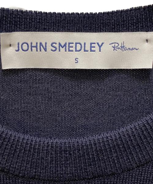JOHN SMEDLEY（ジョンスメドレー）JOHN SMEDLEY (ジョンスメドレー) Ron Herman (ロンハーマン) 別注ポケット付ハイゲージニット ネイビー サイズ:Sの古着・服飾アイテム