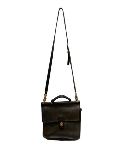 COACH（コーチ）COACH (コーチ) ウィリス ヴィンテージレザーショルダーバッグ ブラックの古着・服飾アイテム