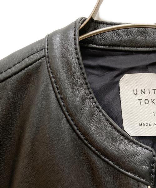UNITED TOKYO（ユナイテッドトーキョー）UNITED TOKYO (ユナイテッドトーキョー) ラムレザーシングルライダースジャケット ブラック サイズ:１の古着・服飾アイテム