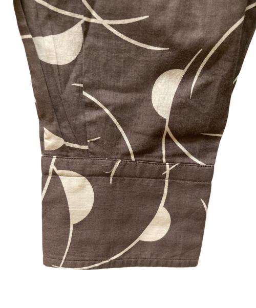 MARNI（マルニ）MARNI (マルニ) 総柄ノーカラーシャツ ブラウン サイズ:40の古着・服飾アイテム