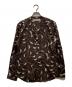 MARNI（マルニ）の古着「総柄ノーカラーシャツ」｜ブラウン