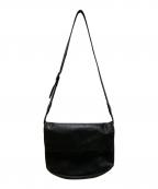 improduct ISSEY MIYAKEイッセイミヤケ）の古着「レザーショルダーバッグ」｜ブラック