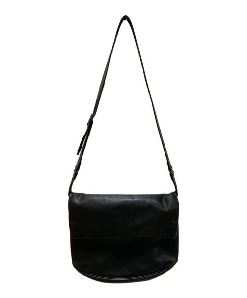 improduct ISSEY MIYAKE（イッセイミヤケ）improduct ISSEY MIYAKE (イッセイミヤケ) レザーショルダーバッグ ブラックの古着・服飾アイテム