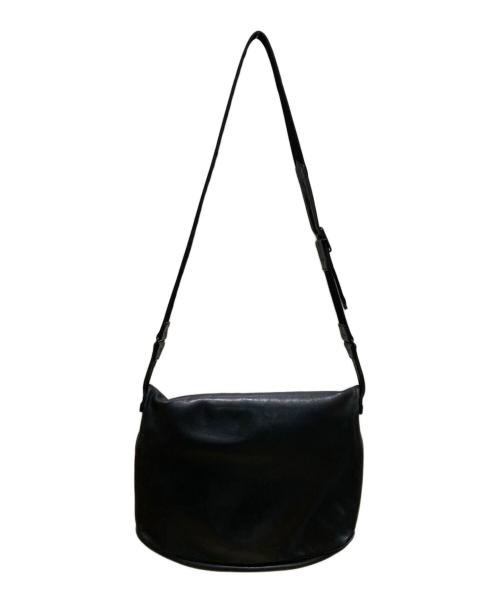 improduct ISSEY MIYAKE（イッセイミヤケ）improduct ISSEY MIYAKE (イッセイミヤケ) レザーショルダーバッグ ブラックの古着・服飾アイテム