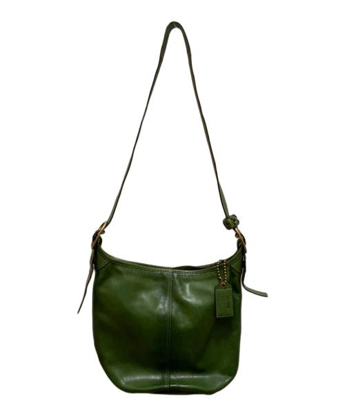 COACH（コーチ）COACH (コーチ) レザーショルダーバッグ グリーンの古着・服飾アイテム
