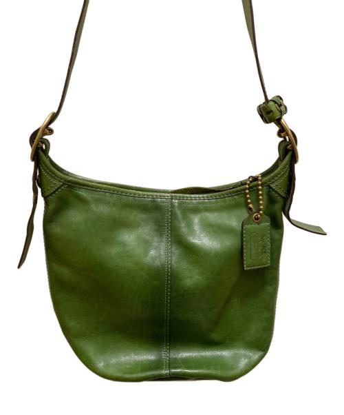 COACH（コーチ）COACH (コーチ) レザーショルダーバッグ グリーンの古着・服飾アイテム