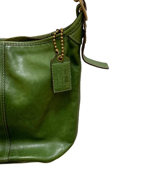 COACH（コーチ）COACH (コーチ) レザーショルダーバッグ グリーンの古着・服飾アイテム
