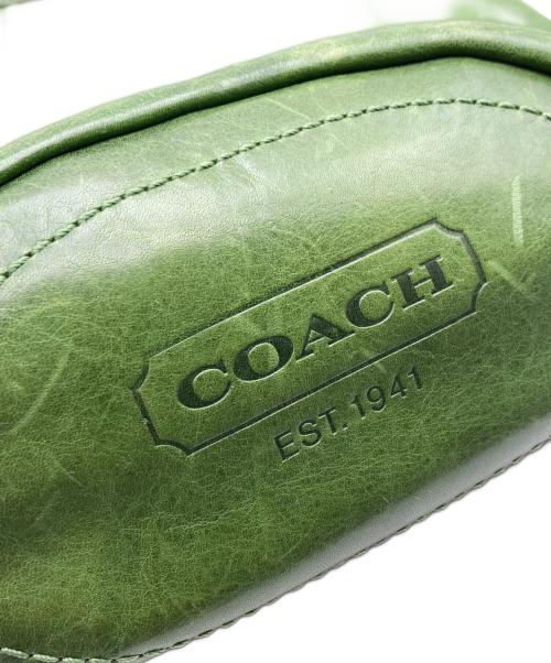 COACH（コーチ）COACH (コーチ) レザーショルダーバッグ グリーンの古着・服飾アイテム