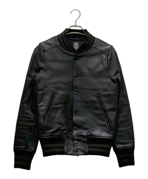 acanthus（アカンサス）acanthus (アカンサス) カウレザースタジャン ブラック サイズ:Ｓの古着・服飾アイテム