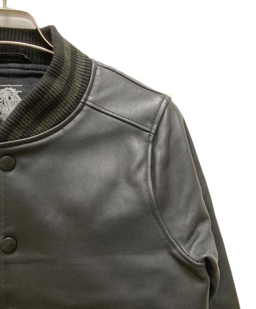 acanthus（アカンサス）acanthus (アカンサス) カウレザースタジャン ブラック サイズ:Ｓの古着・服飾アイテム