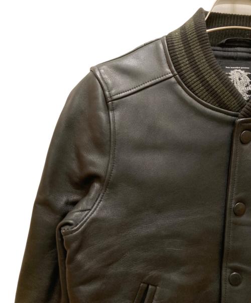 acanthus（アカンサス）acanthus (アカンサス) カウレザースタジャン ブラック サイズ:Ｓの古着・服飾アイテム