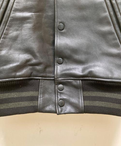 acanthus（アカンサス）acanthus (アカンサス) カウレザースタジャン ブラック サイズ:Ｓの古着・服飾アイテム