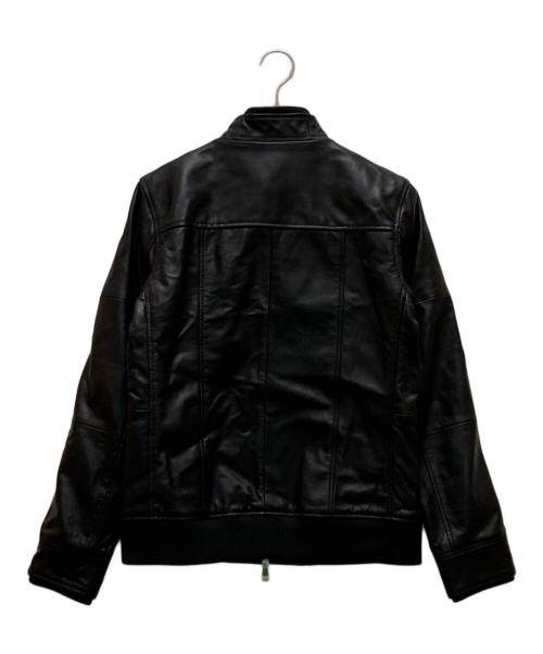 AKM（エーケーエム）AKM (エーケーエム) ラムレザーシングルライダースジャケット ブラック サイズ:Sの古着・服飾アイテム