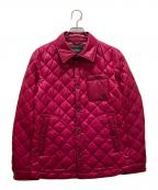 BURBERRY BLACK LABELバーバリーブラックレーベル）の古着「キルティングダウンシャツジャケット」｜パープル