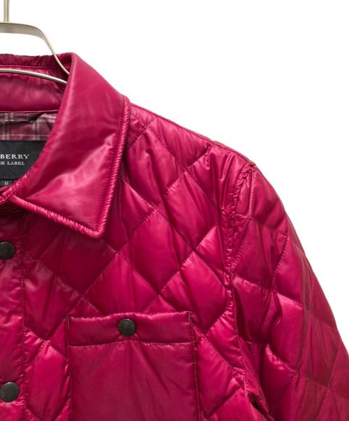 BURBERRY BLACK LABEL（バーバリーブラックレーベル）BURBERRY BLACK LABEL (バーバリーブラックレーベル) キルティングダウンシャツジャケット パープル サイズ:Ｍの古着・服飾アイテム