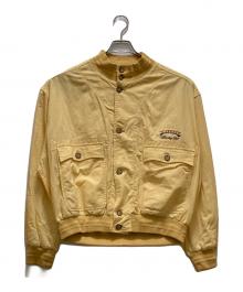 GIVENCHY GENTLEMAN（ジバンシィ ジェントルマン）の古着「ヴィンテージリネンブレンドブルゾン」｜イエロー